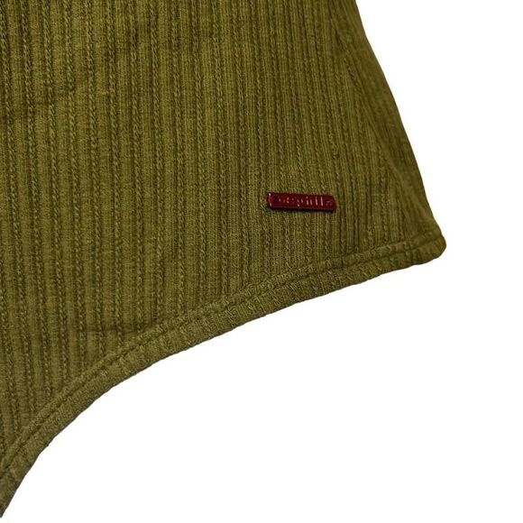 Revolve n:Philanthropy Ribbed Bodysuit Olive Green Square Neck Thong NWT Small - Picture 5 of 11